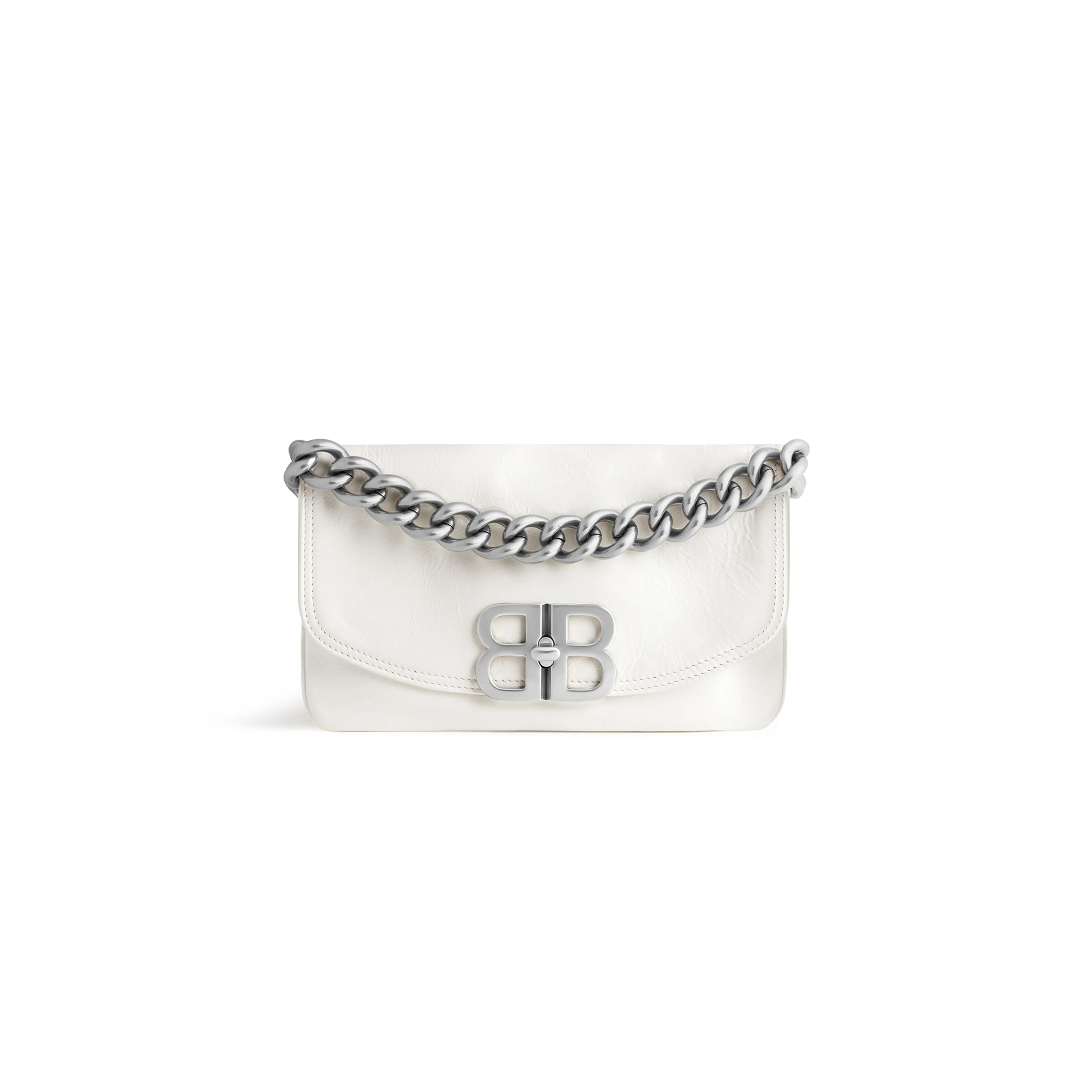 BALENCIAGA SMALL BB SOFT IN WHITE 7485982AAIY9001 (26*25*3cm)